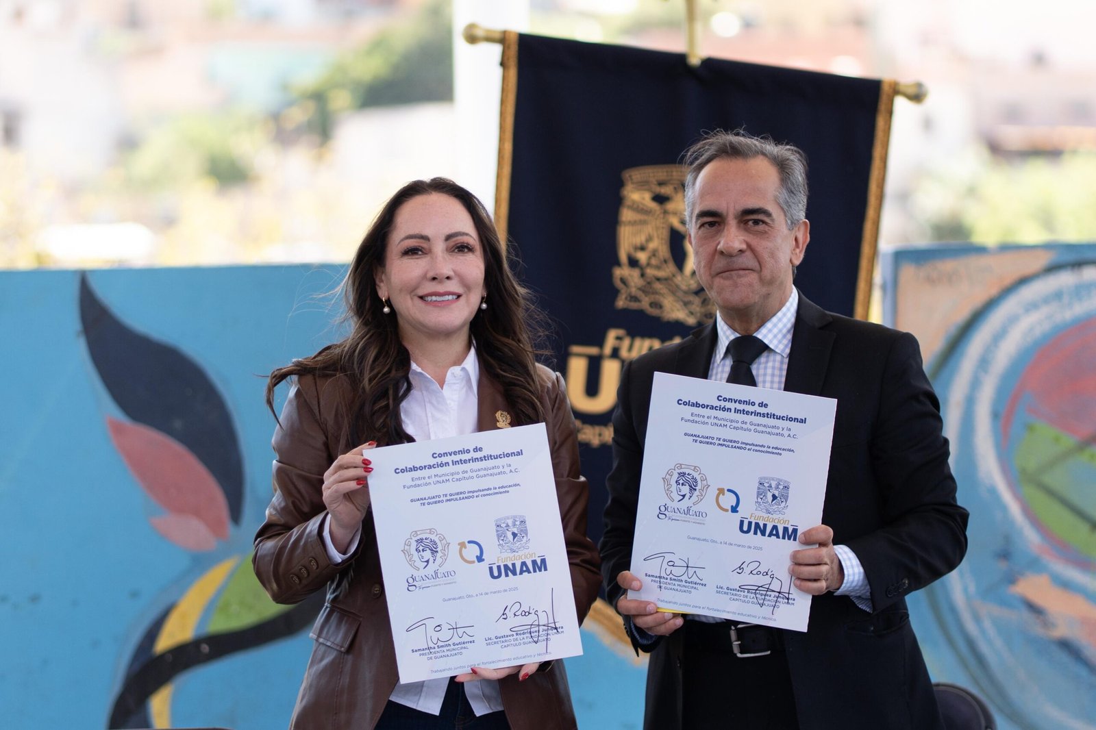 Samantha Smith firma convenio con Fundación UNAM - El 28 de Guanajuato